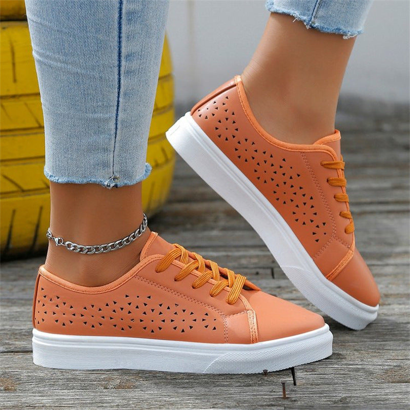 Hollow-Out Flat Shoes with Straps – Stylish & Breathable Design Hollow-out Flat Shoes Straps | Ectron Online