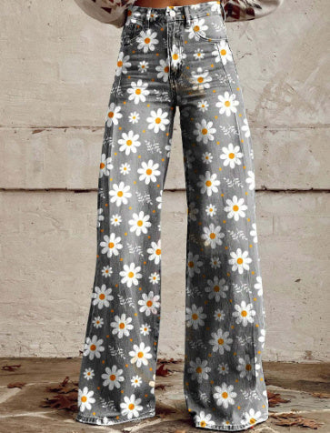 Thin Faux Denim Wide-leg Pants Thin Faux Denim Wide-leg Pants | Ectron Online