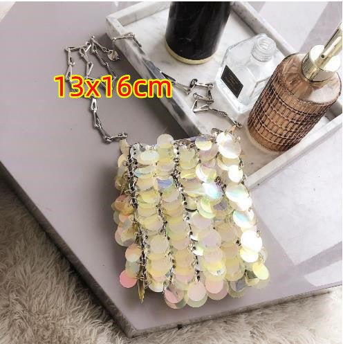 Chain Glitter Sequin Bling Shoulder Bag - Sparkling & Stylish Chain Glitter Sequin Bling Shoulder Bag | Ectron Online