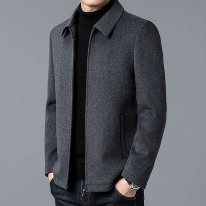 men's casual woolen jacket