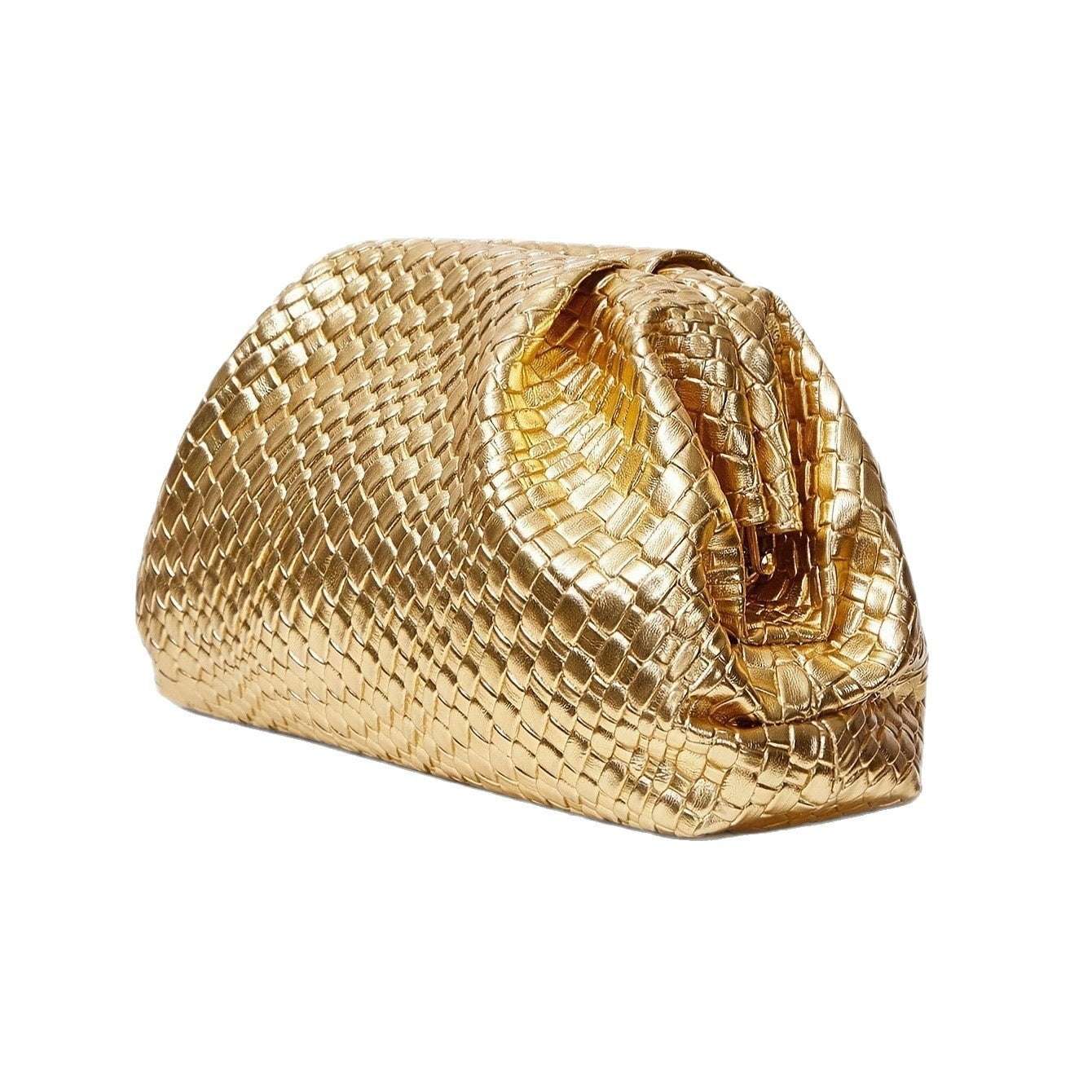Women's Solid Color Versatile New Large Capacity Woven Clutch