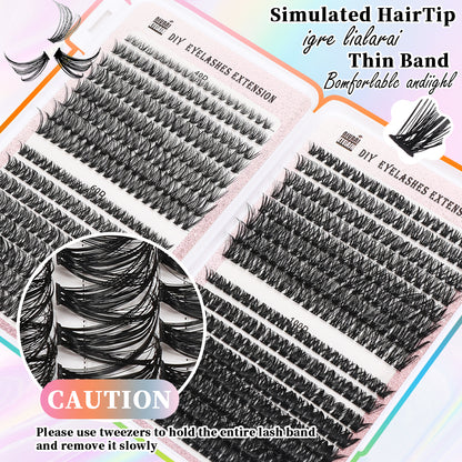 32-Row Cluster Eyelash Book - 640 Segmented DIY Lash Extension Set 32 Rows Of Eyelashes Book Cluster 640 Se | Ectron Online