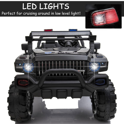12V Kids Ride-On Police Truck Kids Ride-On Car 12V RC 2-Seater Police | Ectron Online