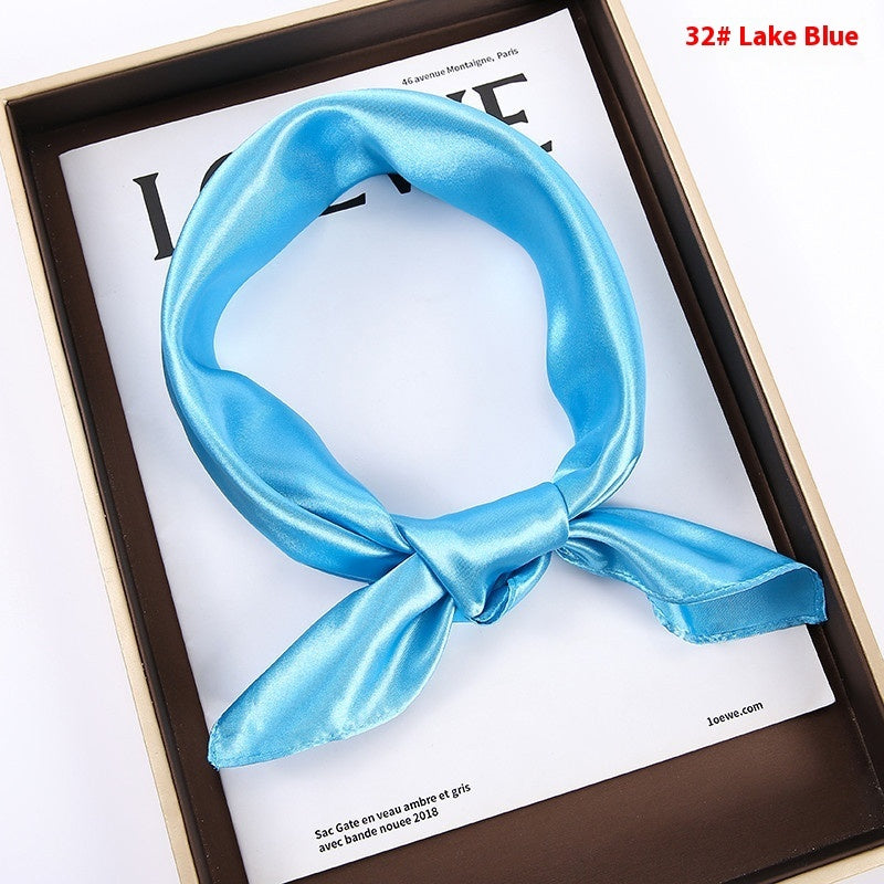 Solid Color Square Scarf - Artificial Silk Elegance Solid Color Square Scarf Artificial Silk | Ectron Online