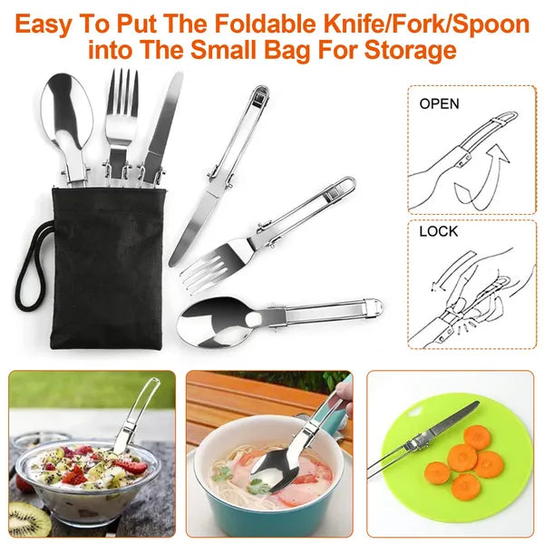 16Pcs Camping Cookware Set | Portable Stove & Aluminum Pot Kit
