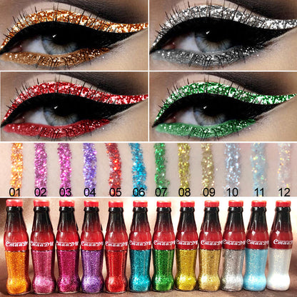 CmaaDu Color Glitter Glitter Glitter Liquid Eyeliner