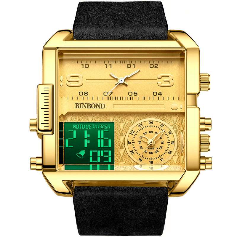 Men's Large Dial Sports Quartz Watch Men's Fashion Large Dial Multi-functiona | Ectron Online