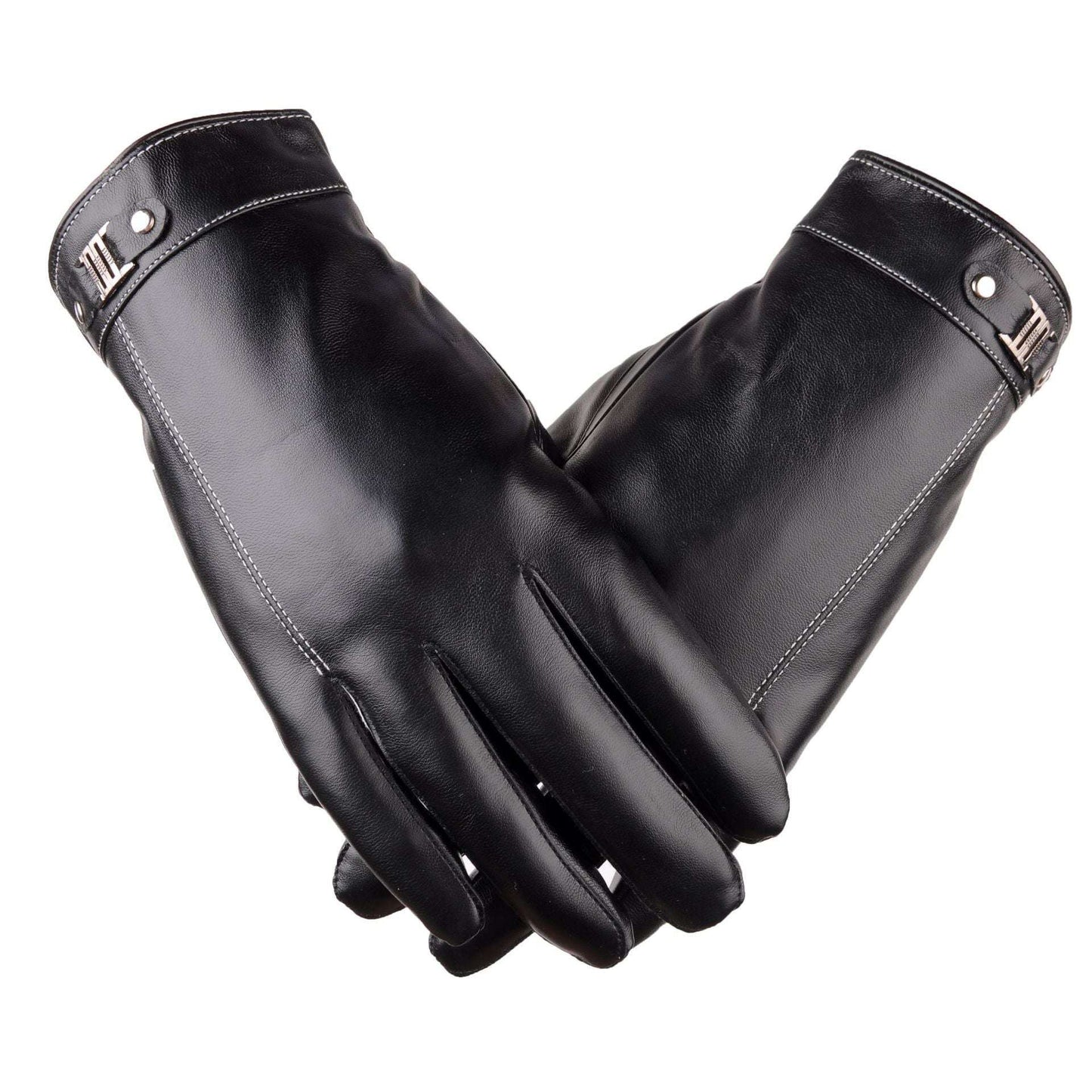 Men's Winter Outdoors Cycling Thickened Fleece-lined Warm Touch Screen Gloves
