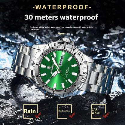 Men's Large Dial Sports Quartz Watch Swiss Brand Waterproof Fashion New Men's | Ectron Online