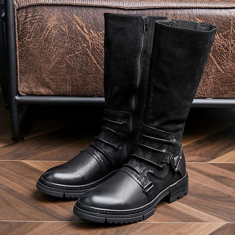 Men’s Fashion Tall Leather Boots – Stylish & Durable

