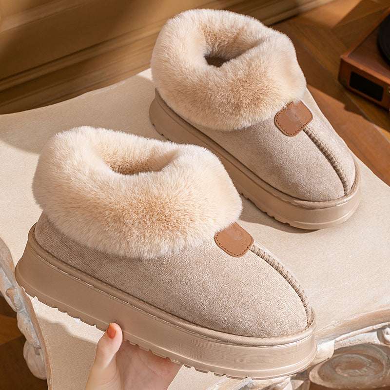 Women's Fleece-Lined Thermal Cotton Shoes Female Fleece-lined Thickening Thermal C | Ectron Online
