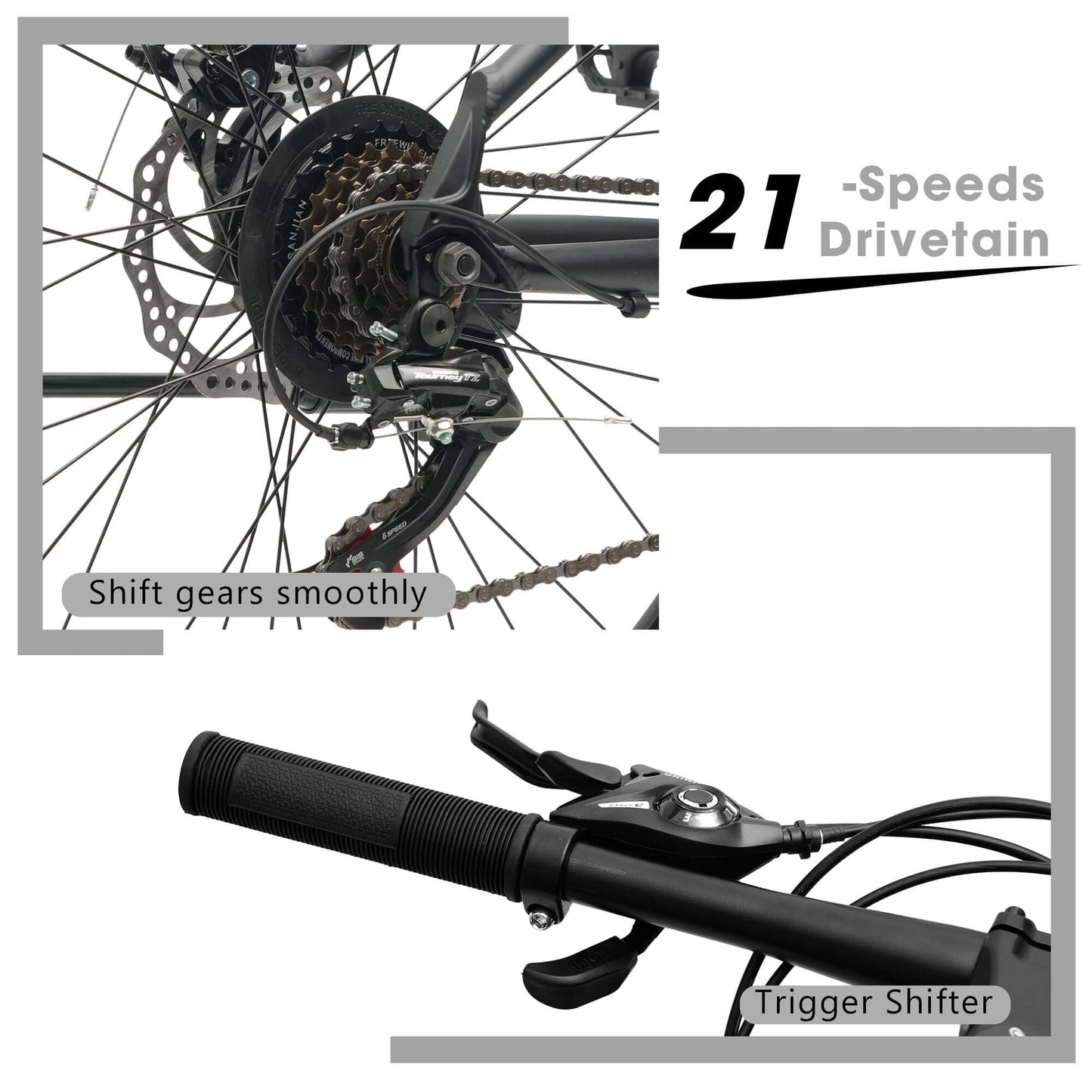 KIAPALNO 26" All-Terrain Mountain Bike - 21-Speed Disc Brake MTB A26317 KIAPALNO 26 Inch All-Terrain Moun | Ectron Online