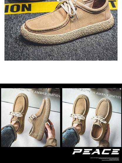Men’s Suede Low-Top Shoes – British Retro Casual Style Men's Suede Low-top British Retro Casual | Ectron Online