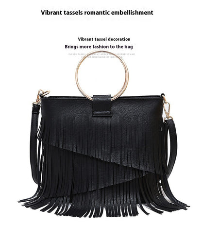 Iron Portable And Fashion New Irregular Tassel Bag