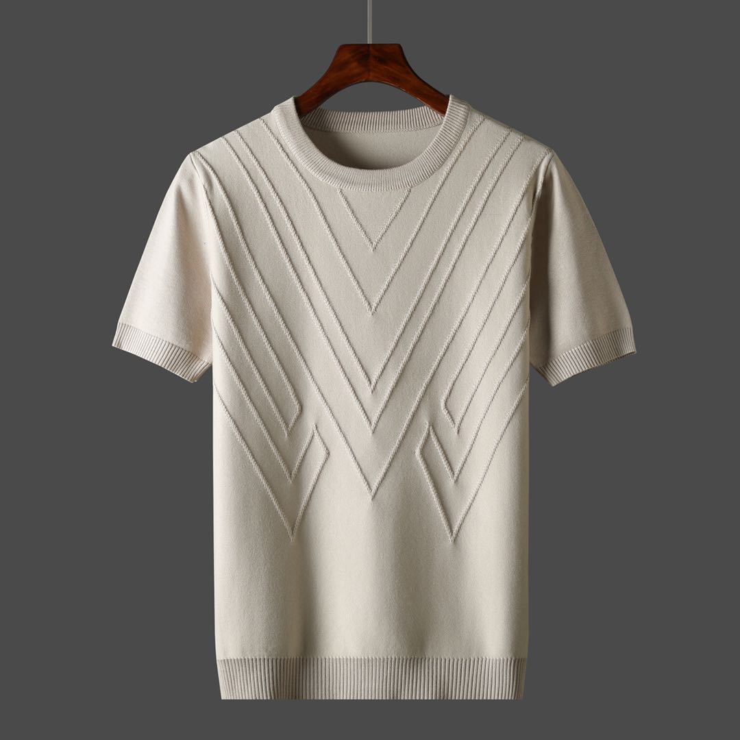 Men’s Slim-Fit Solid Tee – Casual Round Neck Bottoming Shirt Men's Fashion Casual Slim-fit Solid Colo | Ectron Online