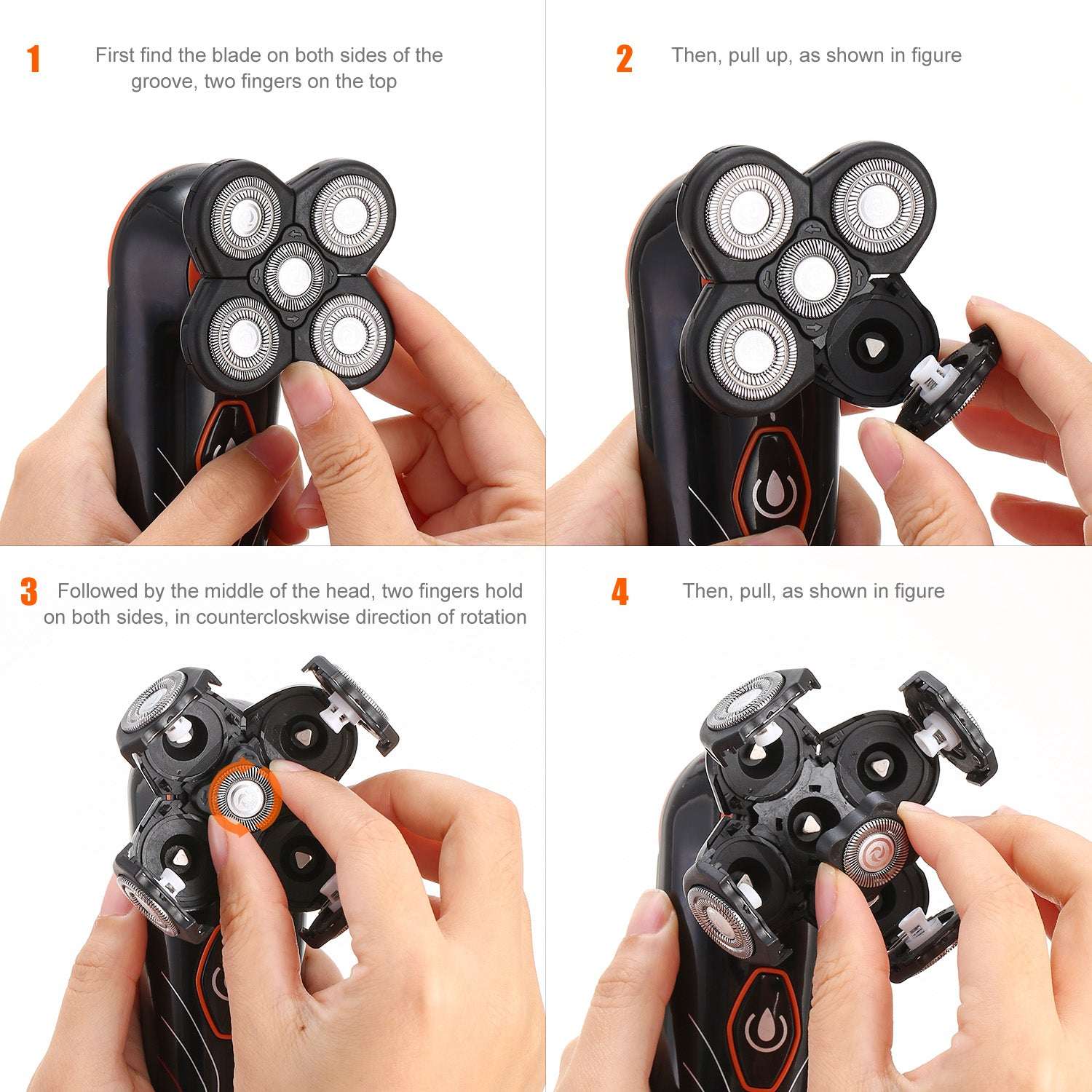 4D 5-Head Electric Shaver - IPX7 Waterproof Wet & Dry Rotary Razor 4D Electric Shavers Razor IPX7 Waterproo | Ectron Online