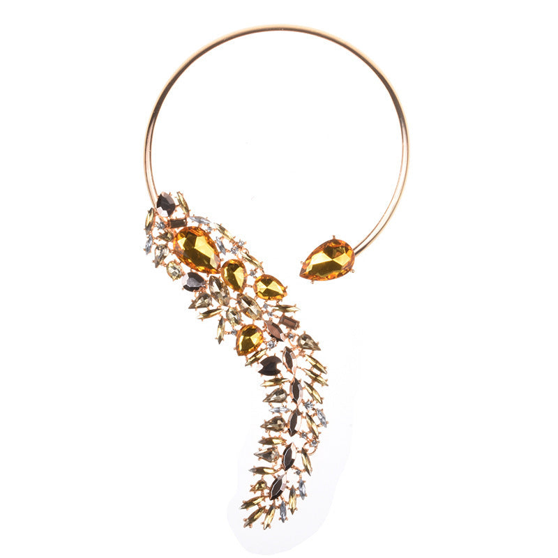 Luxury Full Diamond Flower Necklace - Sparkling Statement Luxury Full Diamond Flower Necklace | Ectron Online