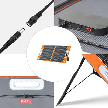 FlashFish 300W Solar Generator Bundle | 60,000mAh & 60W Solar Panel 300W Solar Generator, FlashFish 60000mAh | Ectron Online