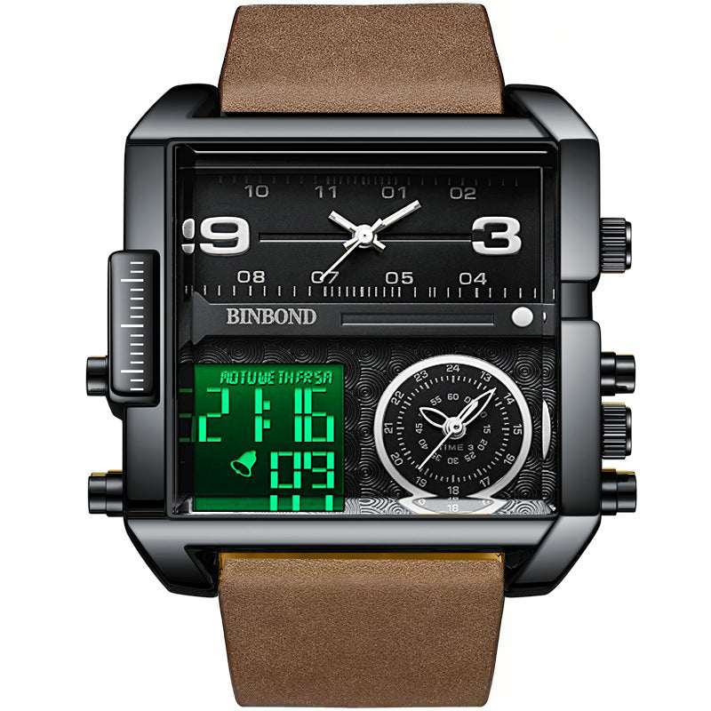 Men's Large Dial Sports Quartz Watch Men's Fashion Large Dial Multi-functiona | Ectron Online