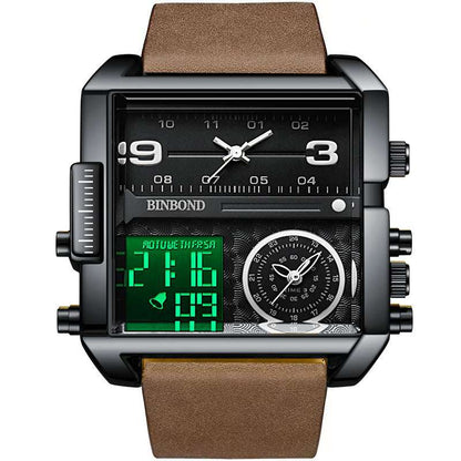 Men's Large Dial Sports Quartz Watch Men's Fashion Large Dial Multi-functiona | Ectron Online