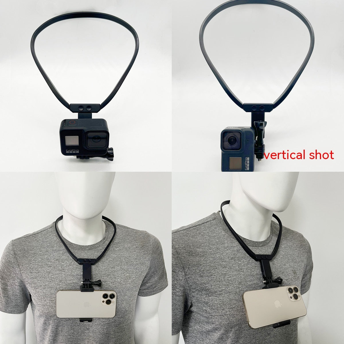 Halter Sports Camera Collar Mobile Phone Bracket 360 Camera Outdoor Luer Accessories