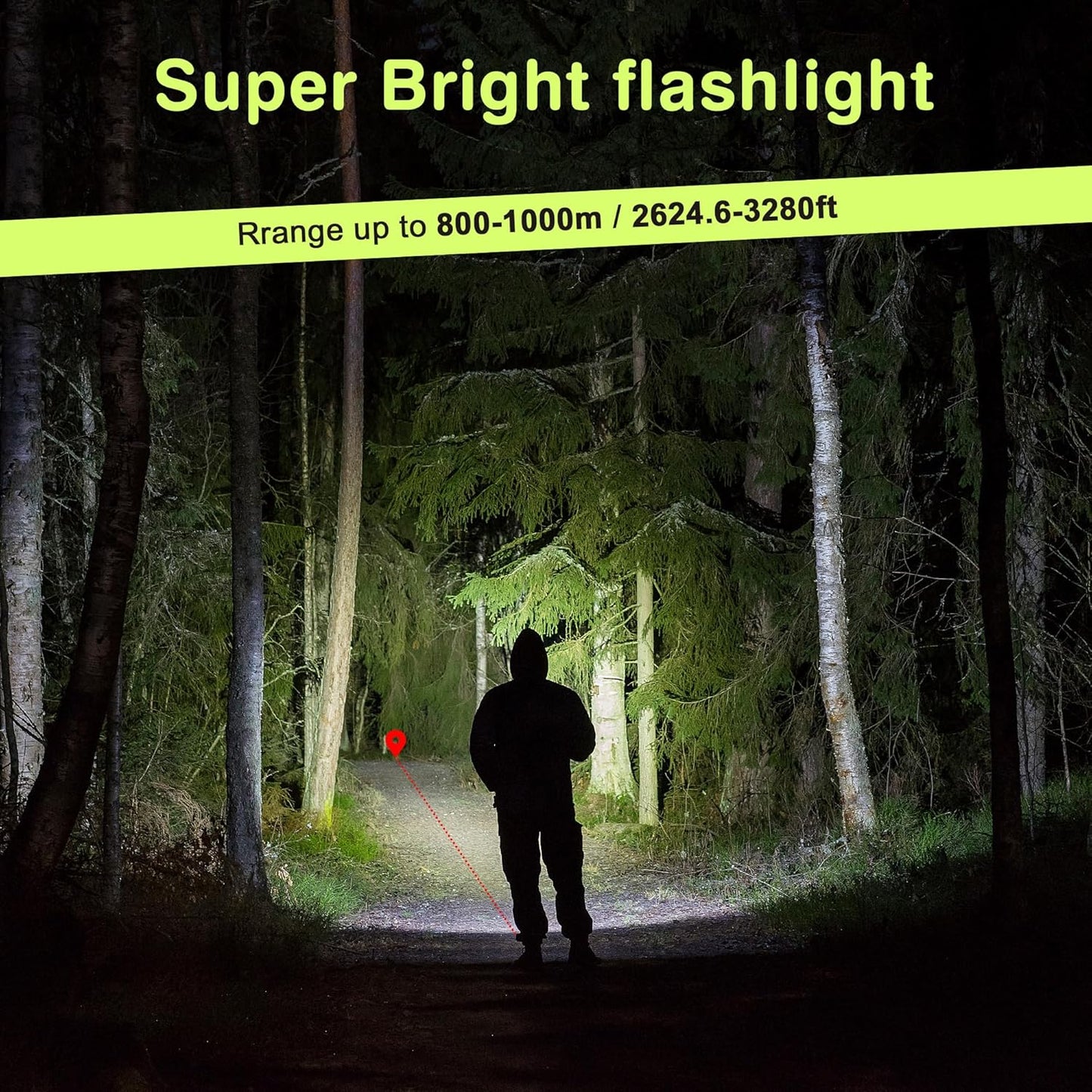 High-Lumen LED Rechargeable Flashlight | Waterproof Tactical Light