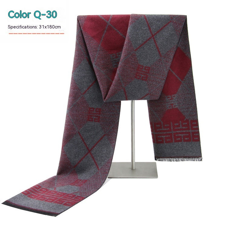 Men's Striped Winter Scarf Men's Striped Winter Warm Artificial Cas | Ectron Online