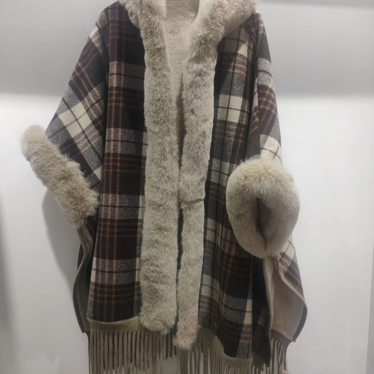 Maillard Plaid Winter Shawl Maillard Plaid, Brushed Thickened Winter | Ectron Online