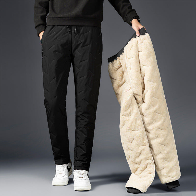 Men's Padded Cotton & Cashmere Trousers