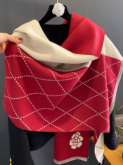 Camellia Artificial Cashmere Scarf Camellia Artificial Cashmere Scarf Thick | Ectron Online