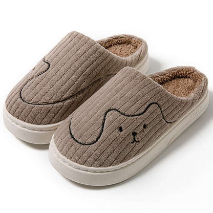 Striped Cat Slippers – Warm, Non-Slip Indoor Couple Shoes Striped Cat Slippers Indoor Couple Non-s | Ectron Online