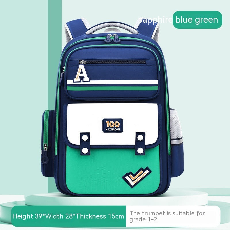 Spine & Waist Protection Schoolbag | Burden-Reducing Kids Backpack New Student Schoolbag Waist And Spine Pr | Ectron Online