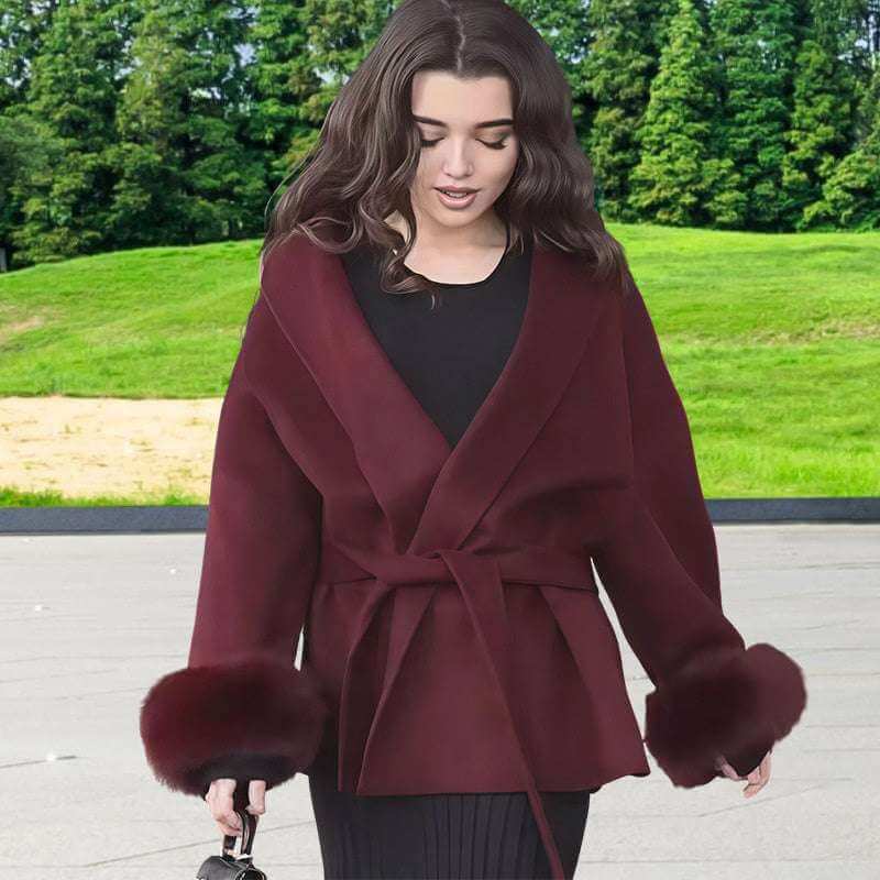 Plus Size French Elegant Woolen Overcoat Fashion Plus Size French Elegant Woolen | Ectron Online