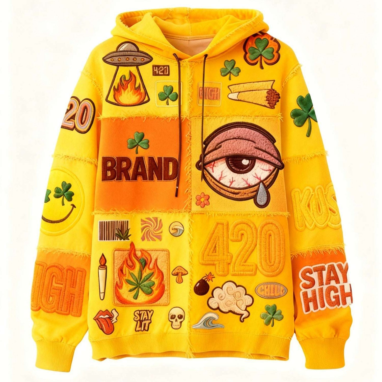 Fashion Casual Printed Polyester Sweater