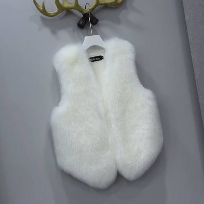 New Women's Short Faux Leather Waistcoat