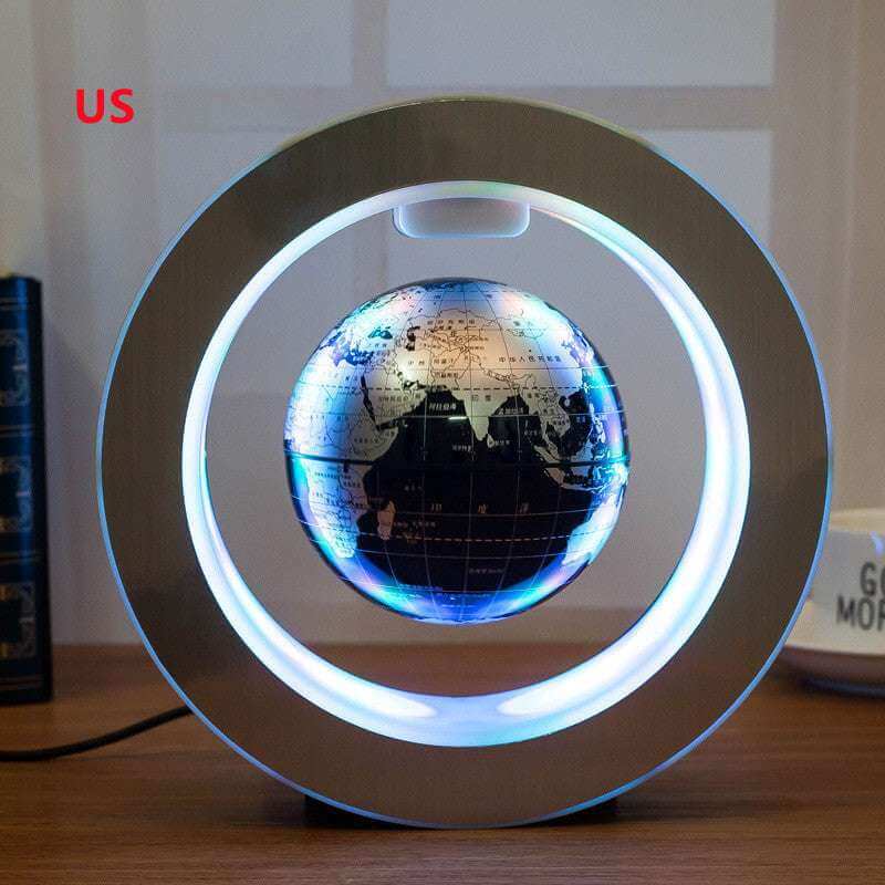 LED Floating Globe World Map Round LED World Map Floating Globe Magne | Ectron Online