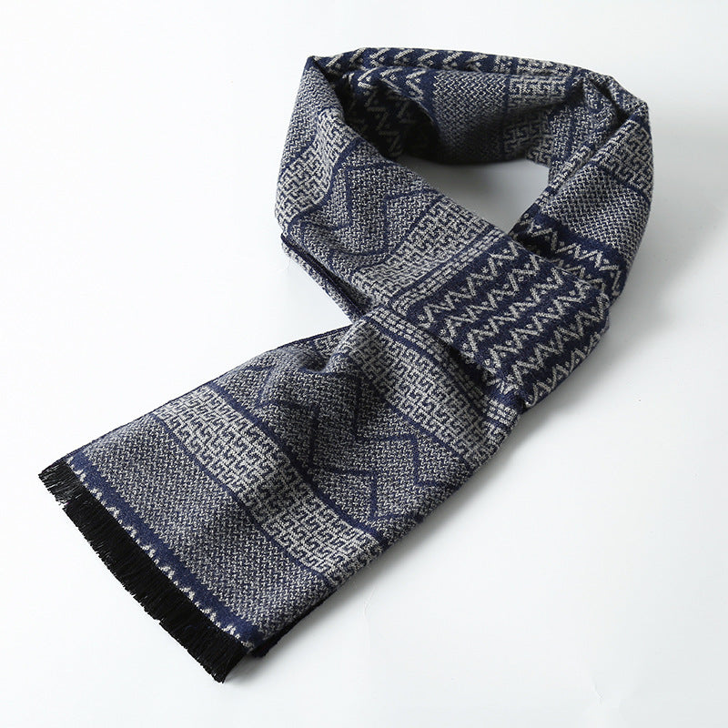 Simple Plaid Warm Keeping Artificial Cashmere Scarf Men's Scarves | Ectron Online