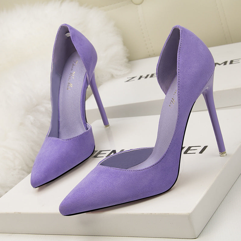 Women's Low-cut Pointed-toe Shoes - Side Hollow-out Style Women's Low-cut Pointed-toe Side Hollow- | Ectron Online