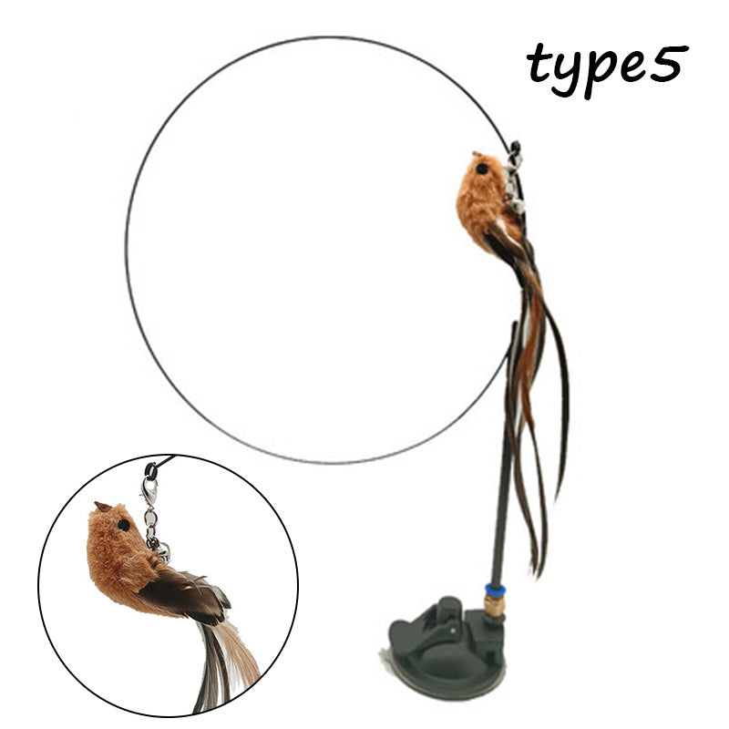 Detachable Wire Rod Sucker Cat Stick - Interactive Cat Toy Detachable Wire Rod Sucker Cat Stick | Ectron Online