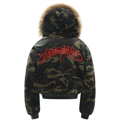 Camouflage Hooded Coat