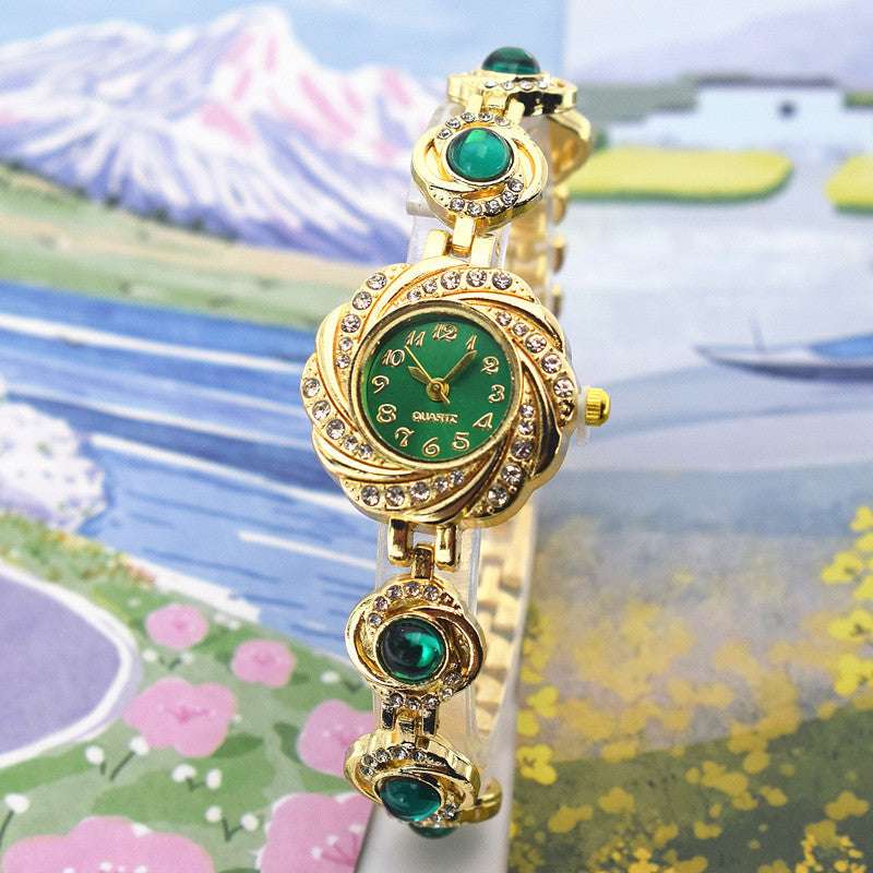 Chalcedony Diamond Light Luxury Bracelet Watch Chalcedony Women's Diamond Light Luxury | Ectron Online