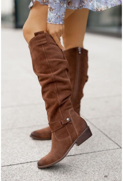 Zipper Suede Women's High Boots Women's Shoes | Ectron Online