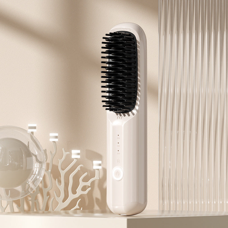 Portable Ceramic Heating Straight Comb - USB Rechargeable LCD USB Charging Ceramic Heating Electri | Ectron Online