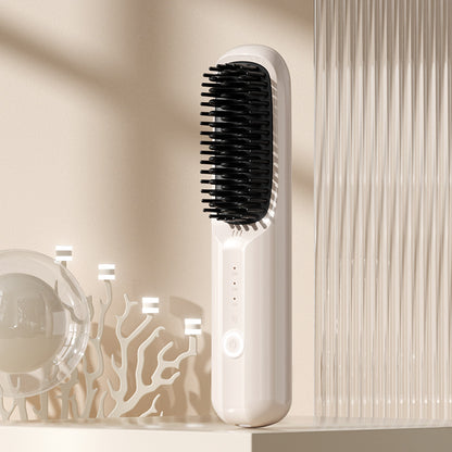 LCD USB Charging Ceramic Heating Electric Portable Straight Comb