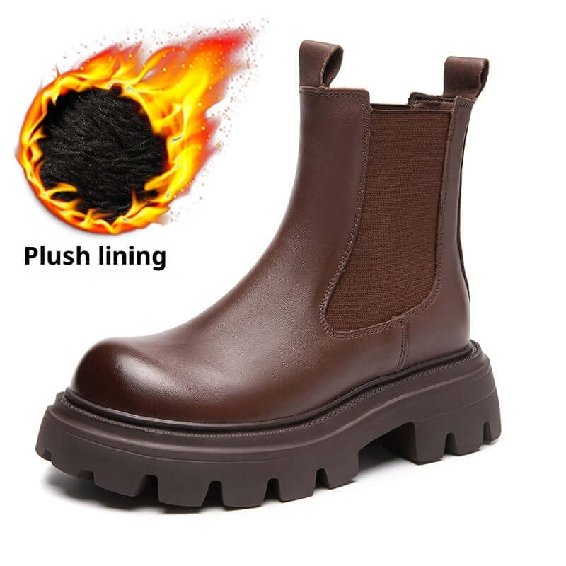 Women's Leather Martin Boots Women's Leather Thick-soled Leather Mart | Ectron Online