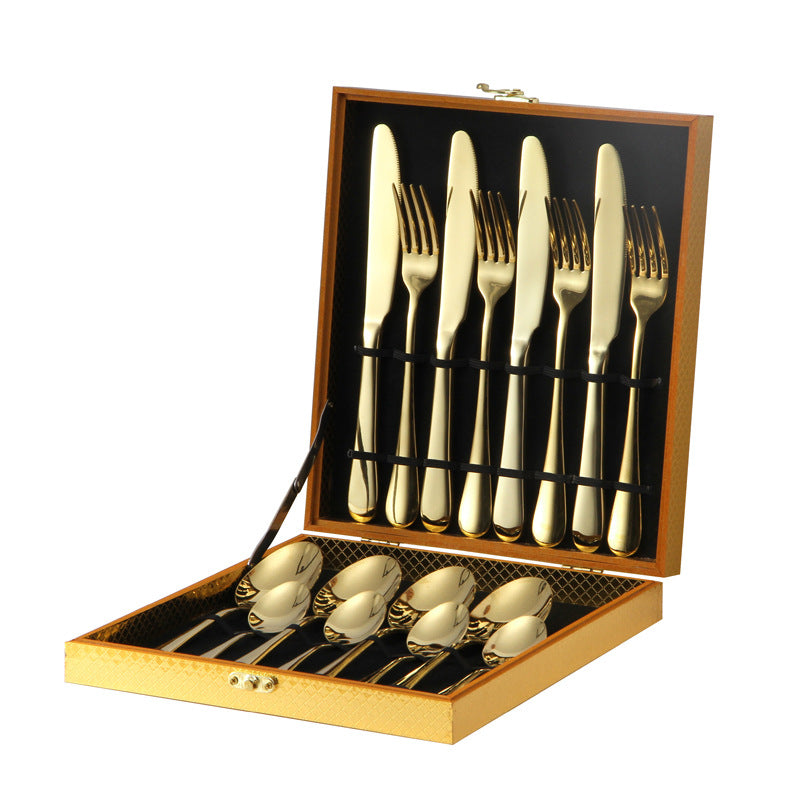 Golden Western Knife and Fork Household Cutlery Set