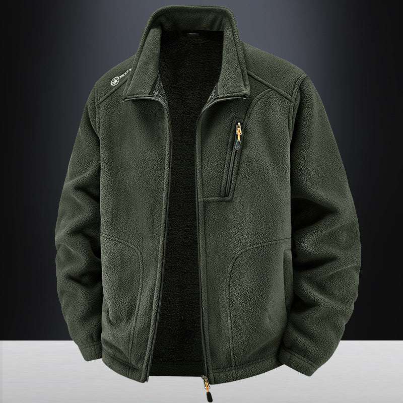 men's warm padded jacket with velvet lining