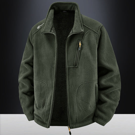 men's warm padded jacket with velvet lining
