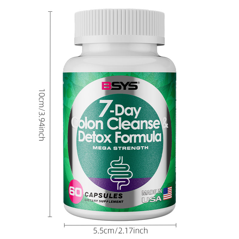 BSYS 7 Day Colon Cleanse & Detox Formula - 60 Capsules Detox