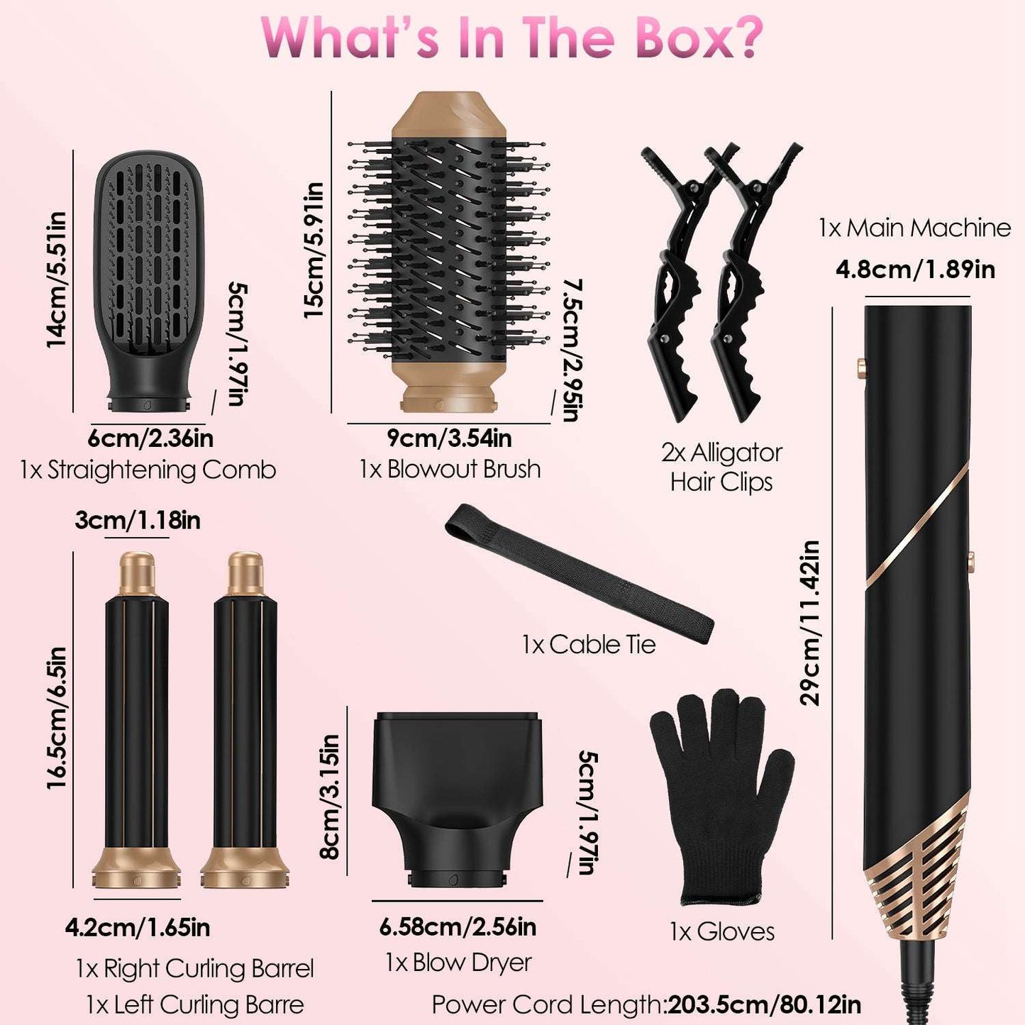 5-in-1 Hot Air Styler & Automatic Wrap Curler - Pro Hair Dryer Brush 1Pc 5 In 1 Hot Air Styler Straightener C | Ectron Online